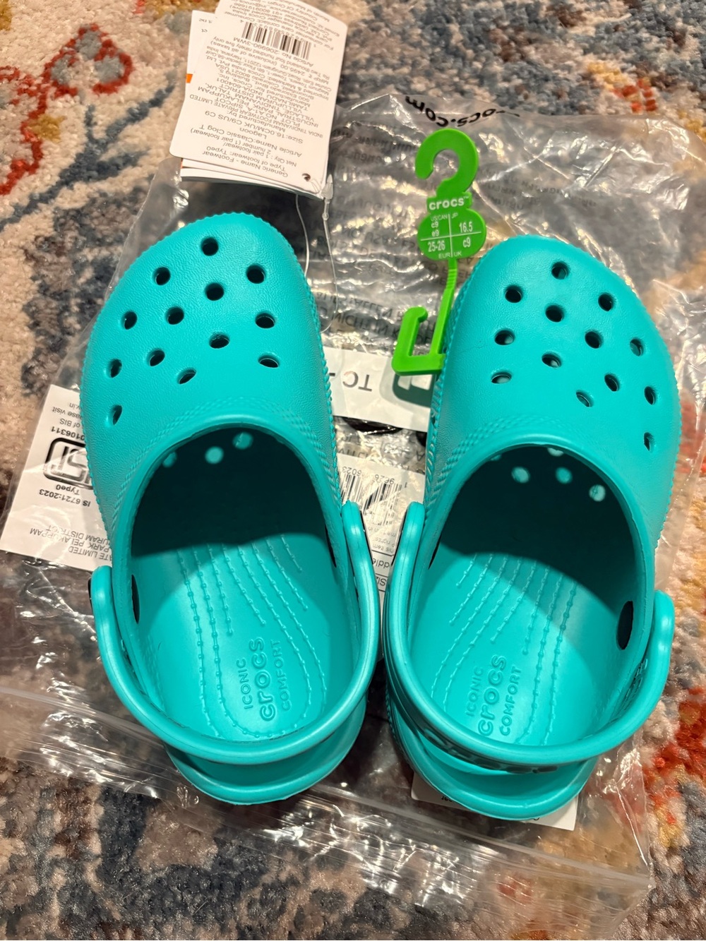 Crocs Kids' Classic Clog - Turquoise c9